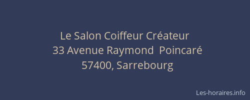 Le Salon Coiffeur Cr&eacute;ateur