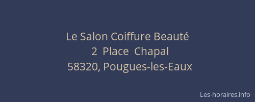 Le Salon Coiffure Beaut&eacute;
