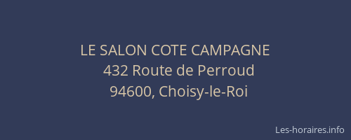 LE SALON COTE CAMPAGNE