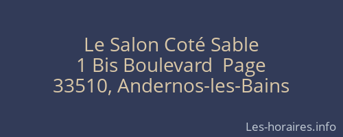Le Salon Coté Sable