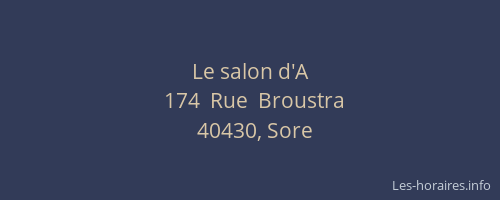 Le salon d'A