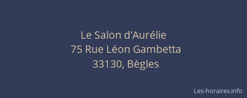 Le Salon d'Aur&eacute;lie
