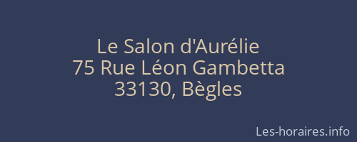 Le Salon d'Aurélie