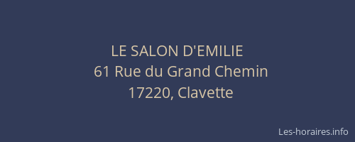 LE SALON D'EMILIE