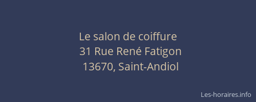 Le salon de coiffure