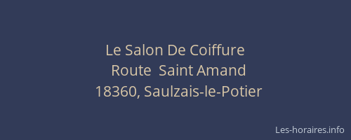 Le Salon De Coiffure