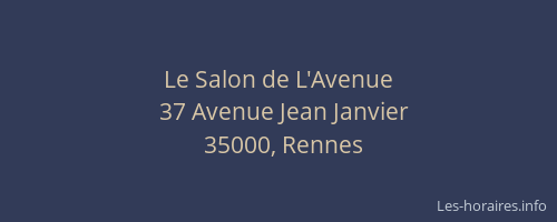 Le Salon de L'Avenue