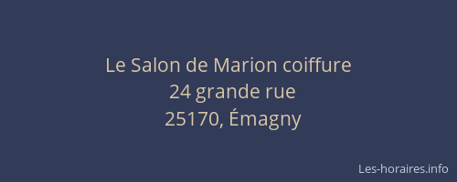 Le Salon de Marion coiffure