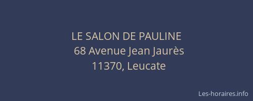 LE SALON DE PAULINE