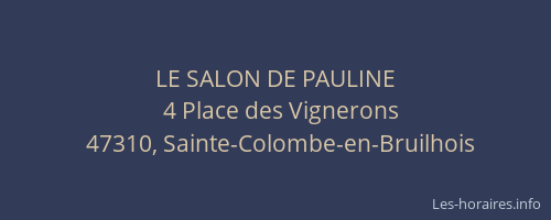 LE SALON DE PAULINE