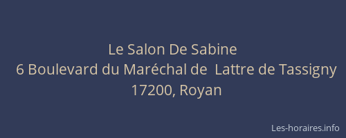 Le Salon De Sabine