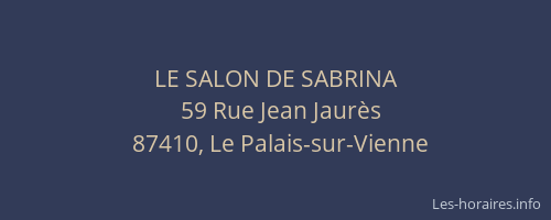 LE SALON DE SABRINA