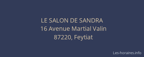 LE SALON DE SANDRA