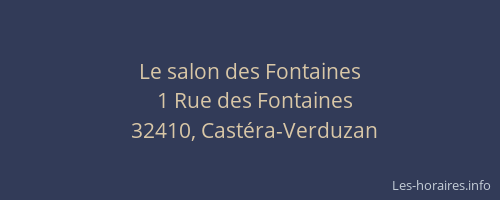Le salon des Fontaines