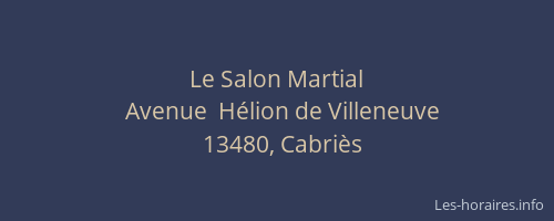 Le Salon Martial
