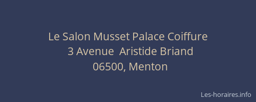 Le Salon Musset Palace Coiffure