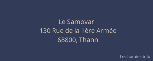 Le Samovar
