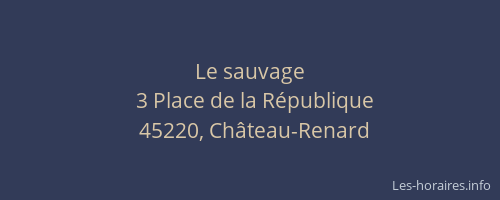 Le sauvage