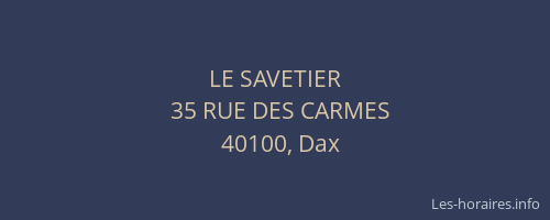 LE SAVETIER