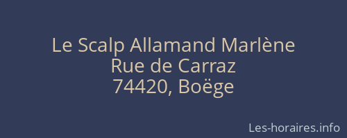 Le Scalp Allamand Marlène