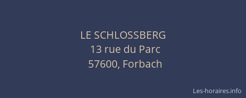 LE SCHLOSSBERG