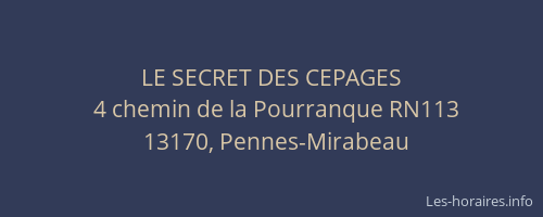 LE SECRET DES CEPAGES