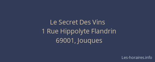 Le Secret Des Vins