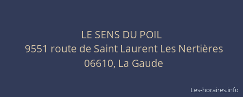 LE SENS DU POIL