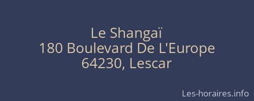 Le Shangaï