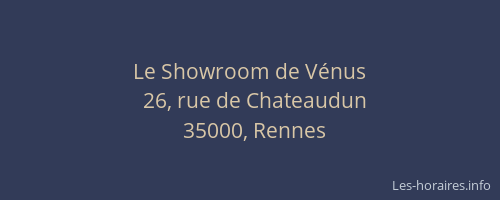 Le Showroom de Vénus