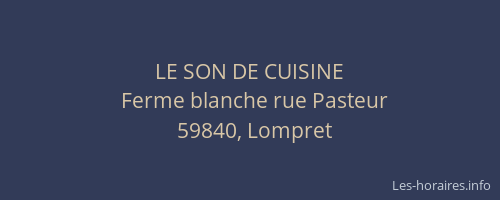 LE SON DE CUISINE