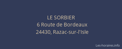 LE SORBIER