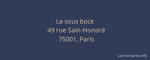 Le sous bock