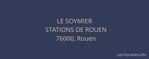 LE SOYMIER