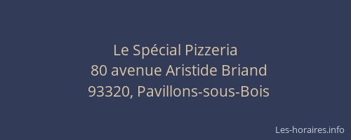Le Spécial Pizzeria