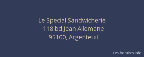 Le Special Sandwicherie