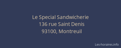 Le Special Sandwicherie