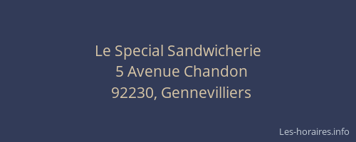 Le Special Sandwicherie