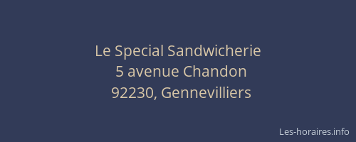 Le Special Sandwicherie