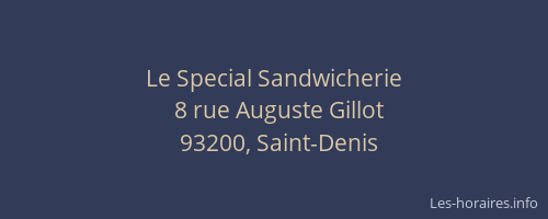 Le Special Sandwicherie