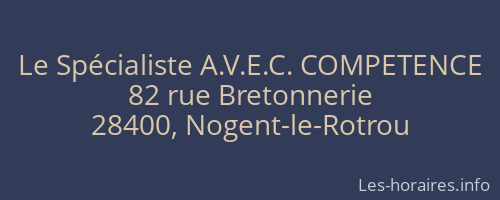 Le Spécialiste A.V.E.C. COMPETENCE
