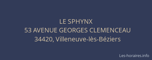LE SPHYNX