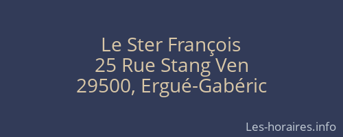 Le Ster François