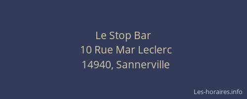 Le Stop Bar