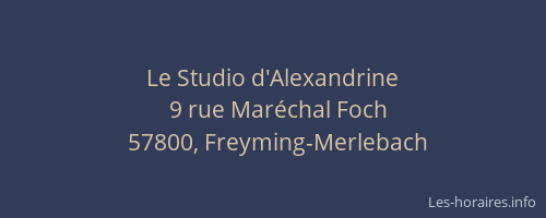 Le Studio d'Alexandrine