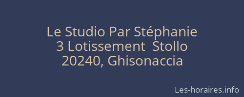 Le Studio Par Stéphanie