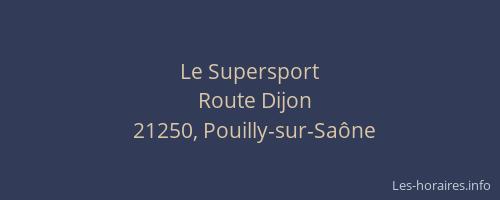 Le Supersport