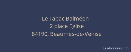 Le Tabac Balm&eacute;en