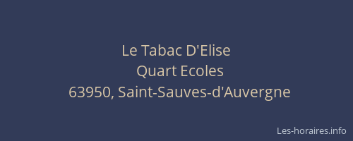 Le Tabac D'Elise