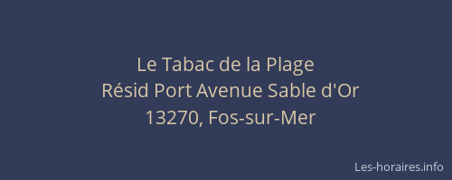 Le Tabac de la Plage